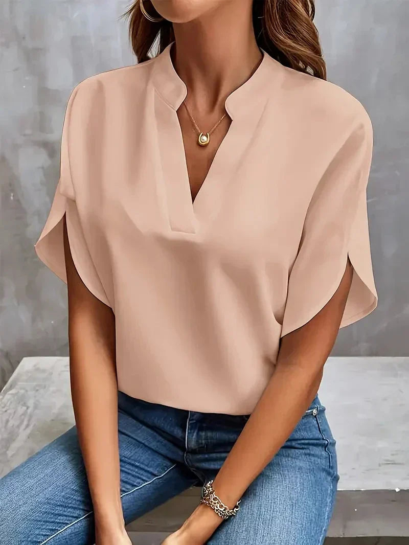 Rosa - Elegant V-Neck Top