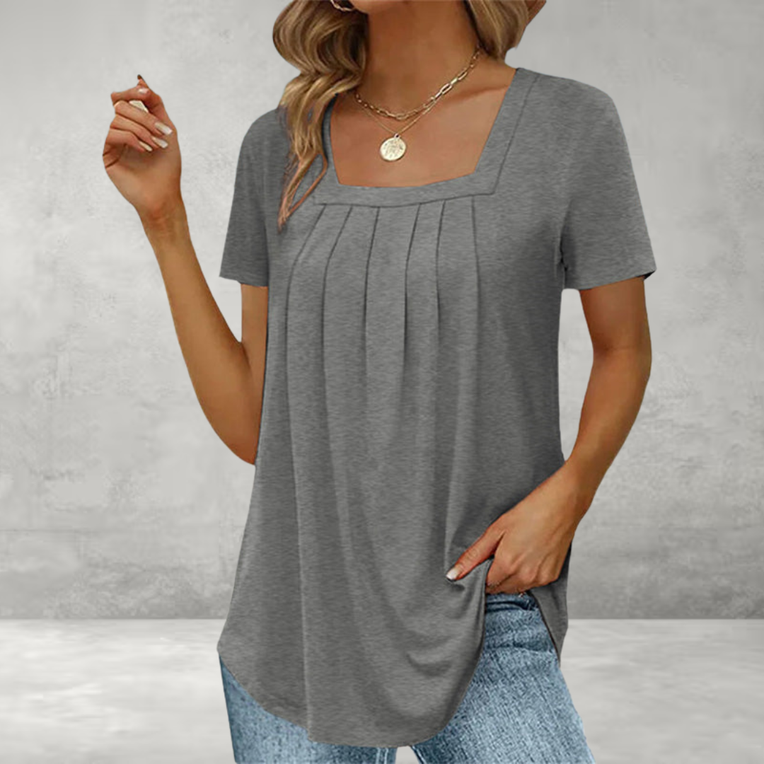 Mindy - Elegant Pleated Blouse