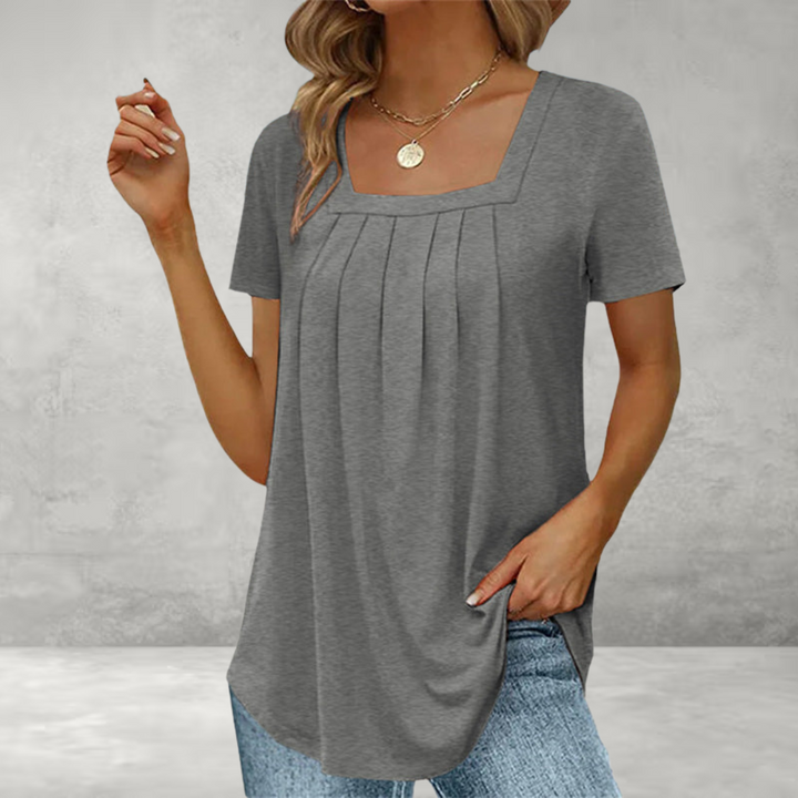 Mindy - Elegant Pleated Blouse