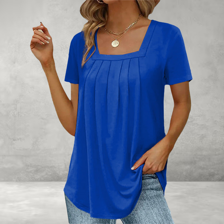 Mindy - Elegant Pleated Blouse