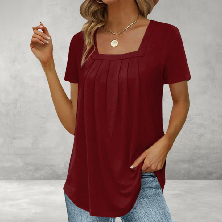 Mindy - Elegant Pleated Blouse