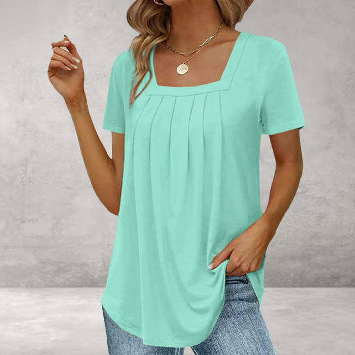 Mindy - Elegant Pleated Blouse