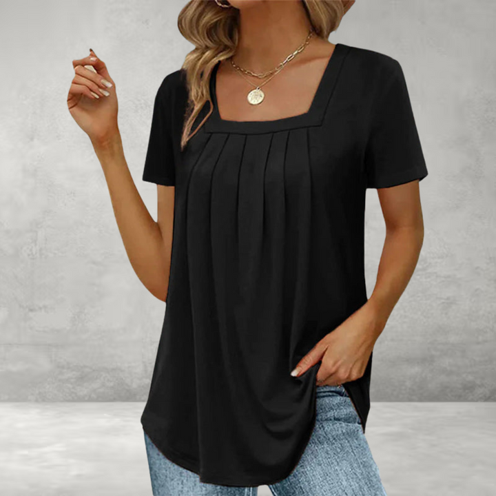 Mindy - Elegant Pleated Blouse