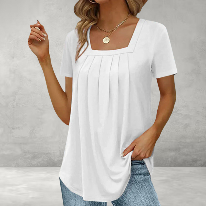 Mindy - Elegant Pleated Blouse