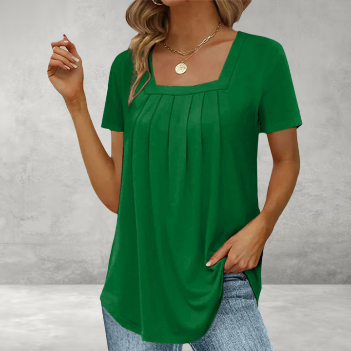 Mindy - Elegant Pleated Blouse