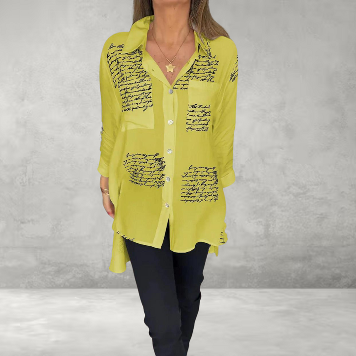 Callista - Handwritten Button-Up Shirt