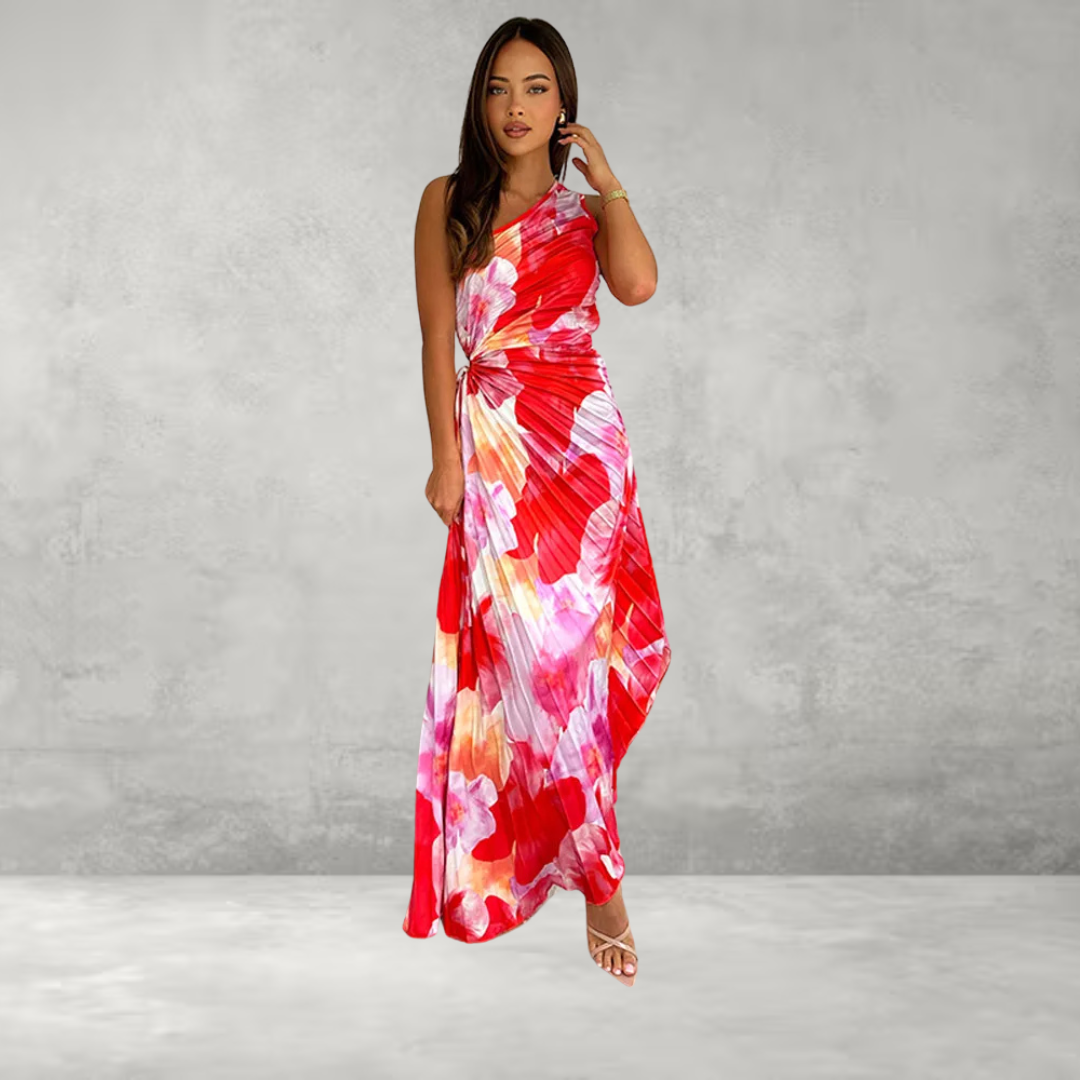 Jennie  Pleated Flowery Dress