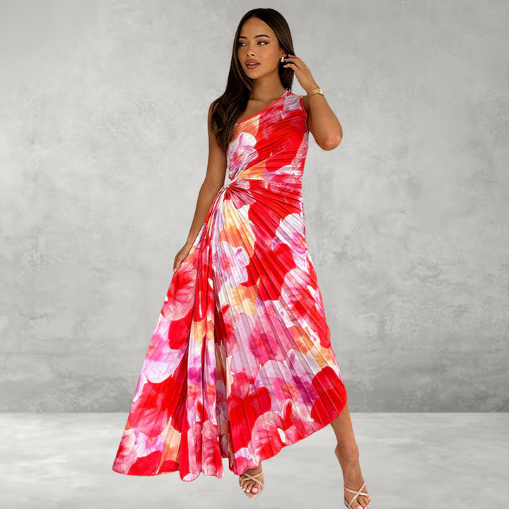 Jennie  Pleated Flowery Dress