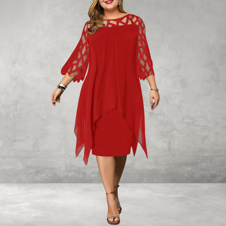 Isabella | Chic Plus Size Midi Dress For Modern Women