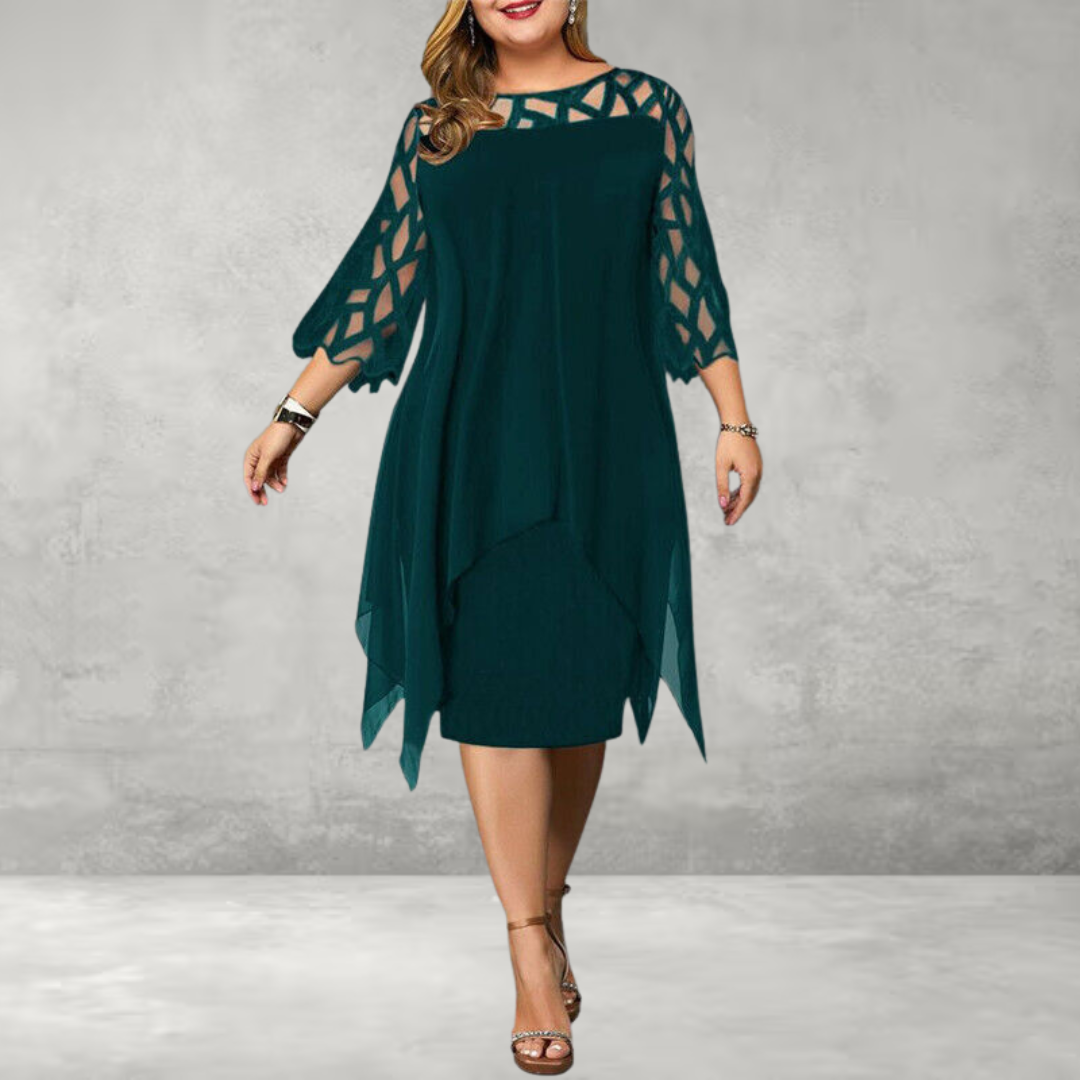 Isabella | Chic Plus Size Midi Dress For Modern Women