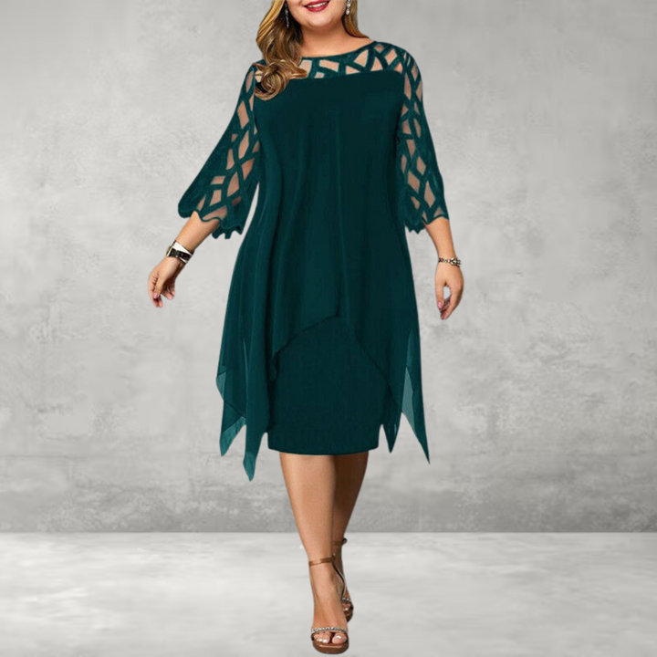 Isabella | Chic Plus Size Midi Dress For Modern Women