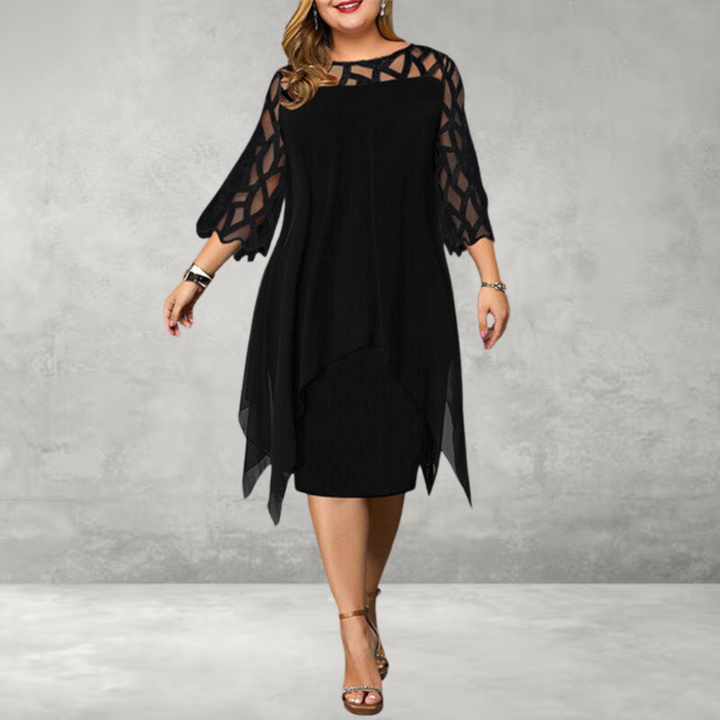 Isabella | Chic Plus Size Midi Dress For Modern Women
