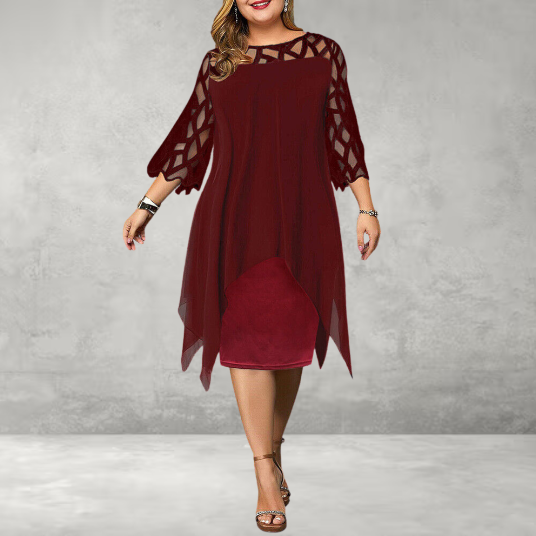 Isabella | Chic Plus Size Midi Dress For Modern Women