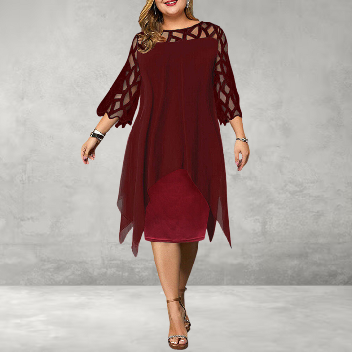 Isabella | Chic Plus Size Midi Dress For Modern Women