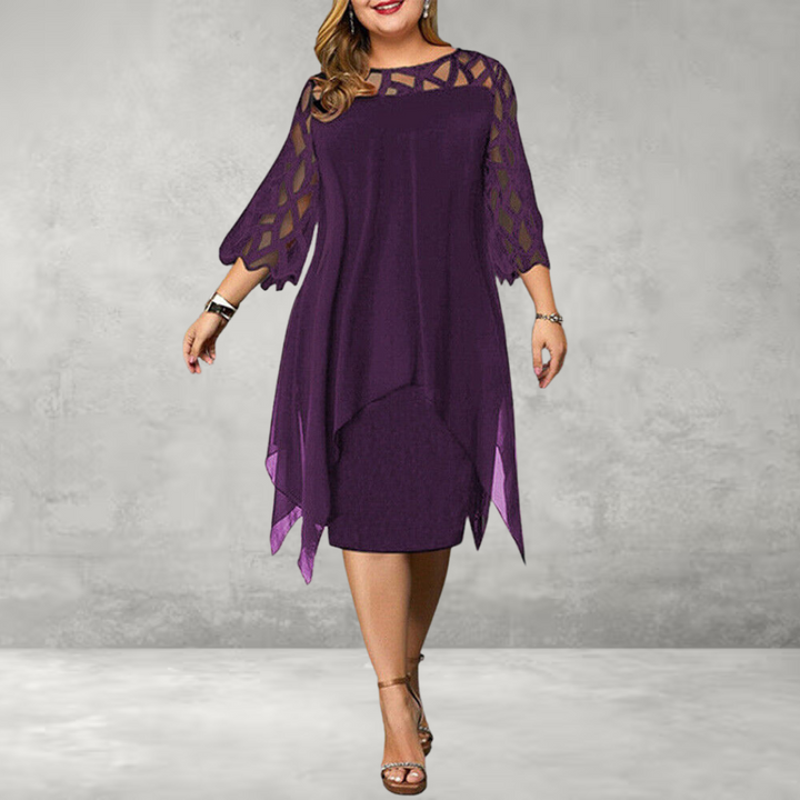Isabella | Chic Plus Size Midi Dress For Modern Women