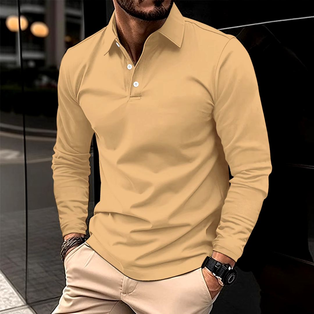 Todd Casual Long Sleeve Polo