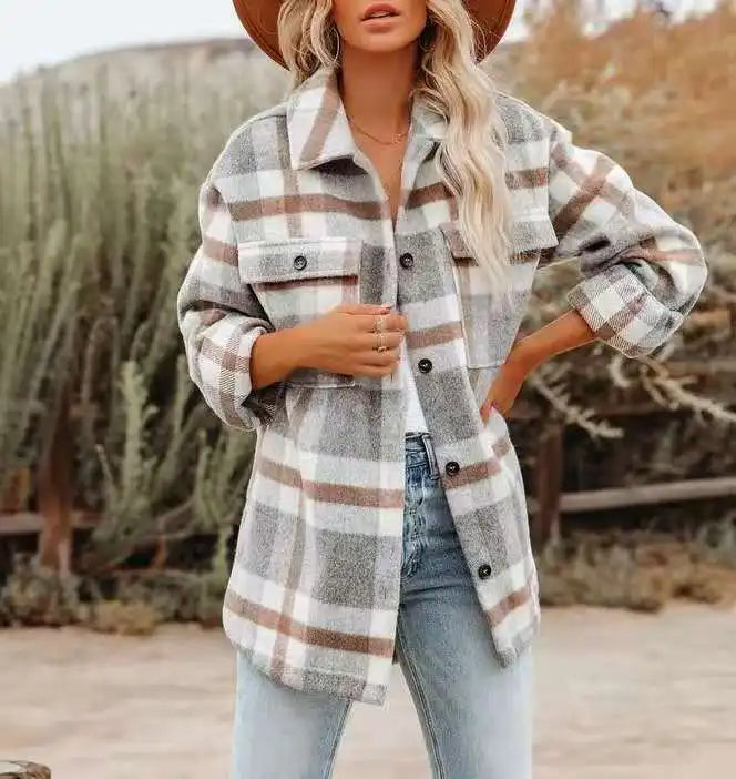 Ayanda Trendy Plaid Shirt