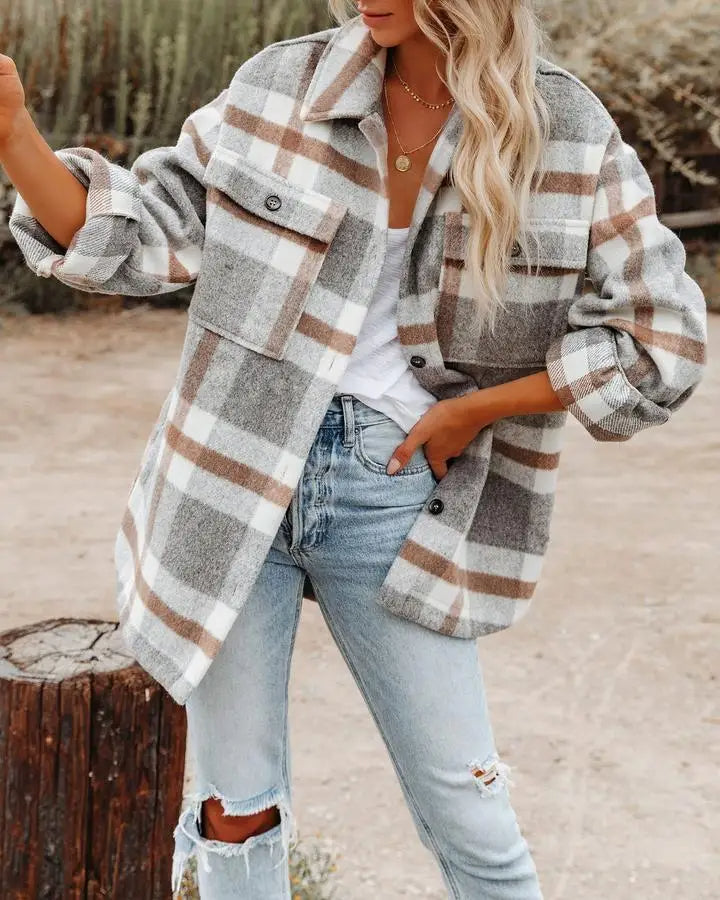 Ayanda Trendy Plaid Shirt