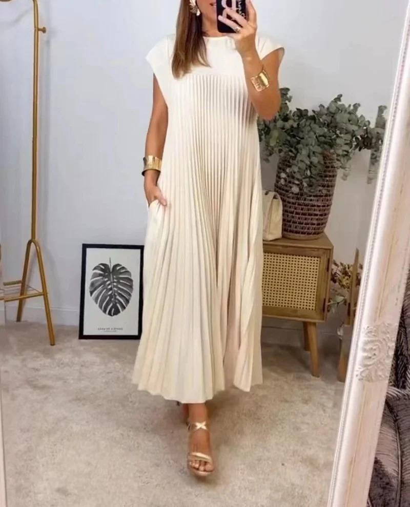 Caroline Pleated Maxi Dress