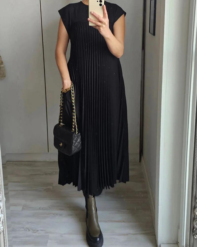 Caroline Pleated Maxi Dress