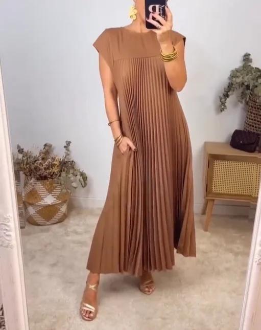 Caroline Pleated Maxi Dress