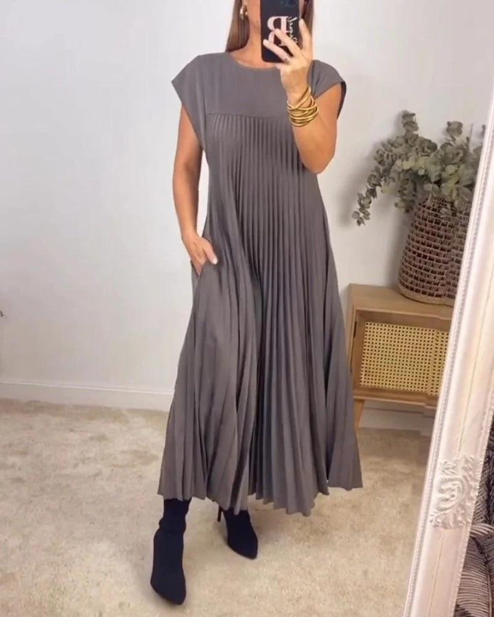 Caroline Pleated Maxi Dress