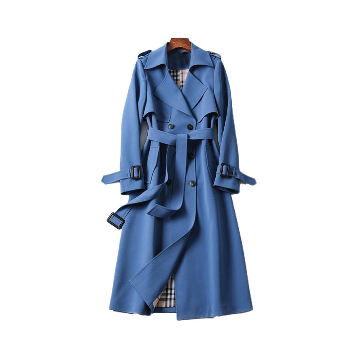 Lorena Women's Trench Coat with Double Button Placket