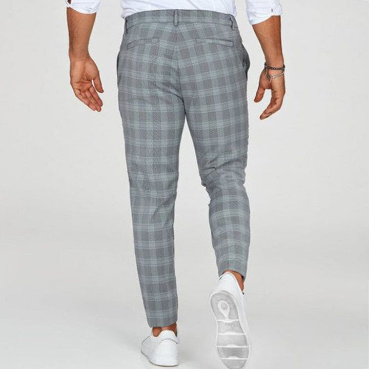 Joe Men’s Checked Slim Fit Pants