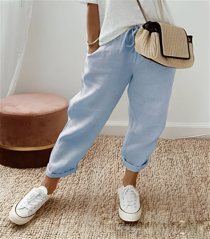 Elisa - Chic Cotton Trousers