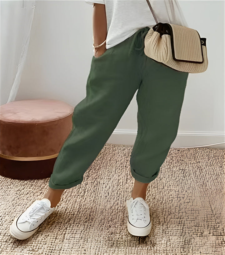 Elisa - Chic Cotton Trousers
