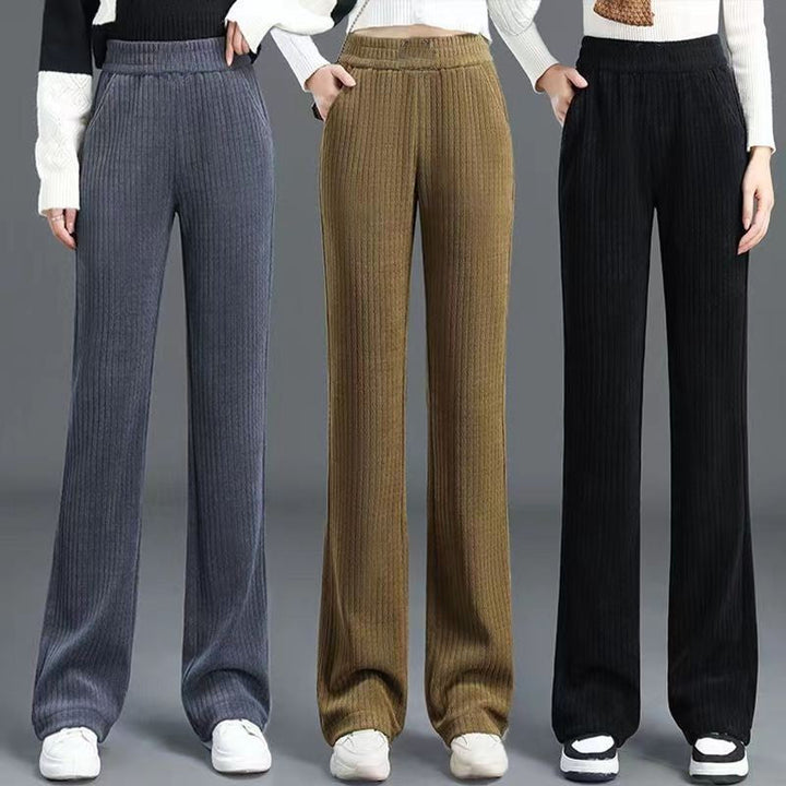 Jane - Comfy Velvet Wide-Leg Trousers